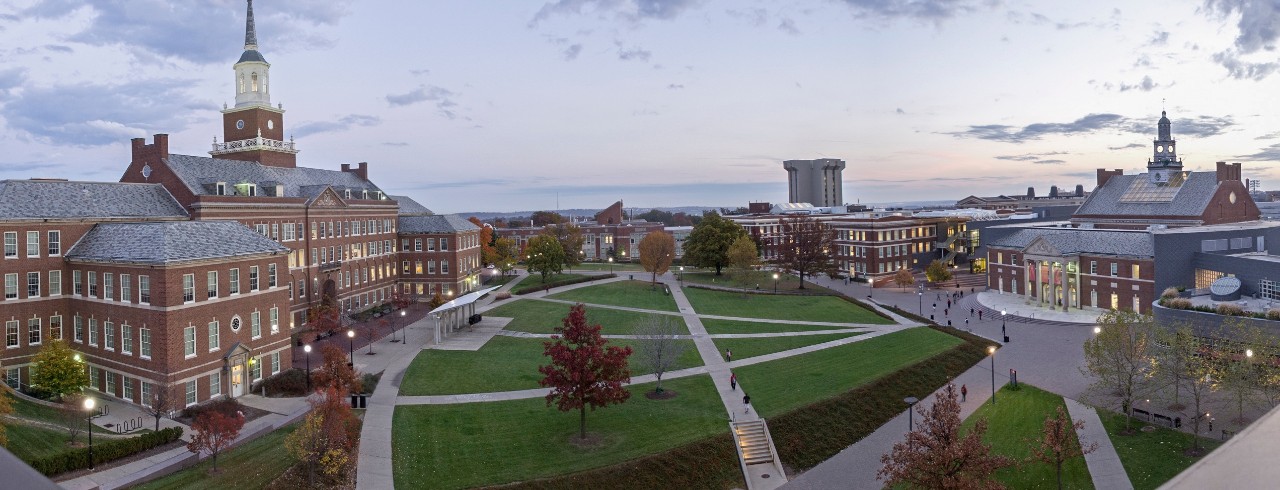 Panoramic view of the University of Cincinnati campus.