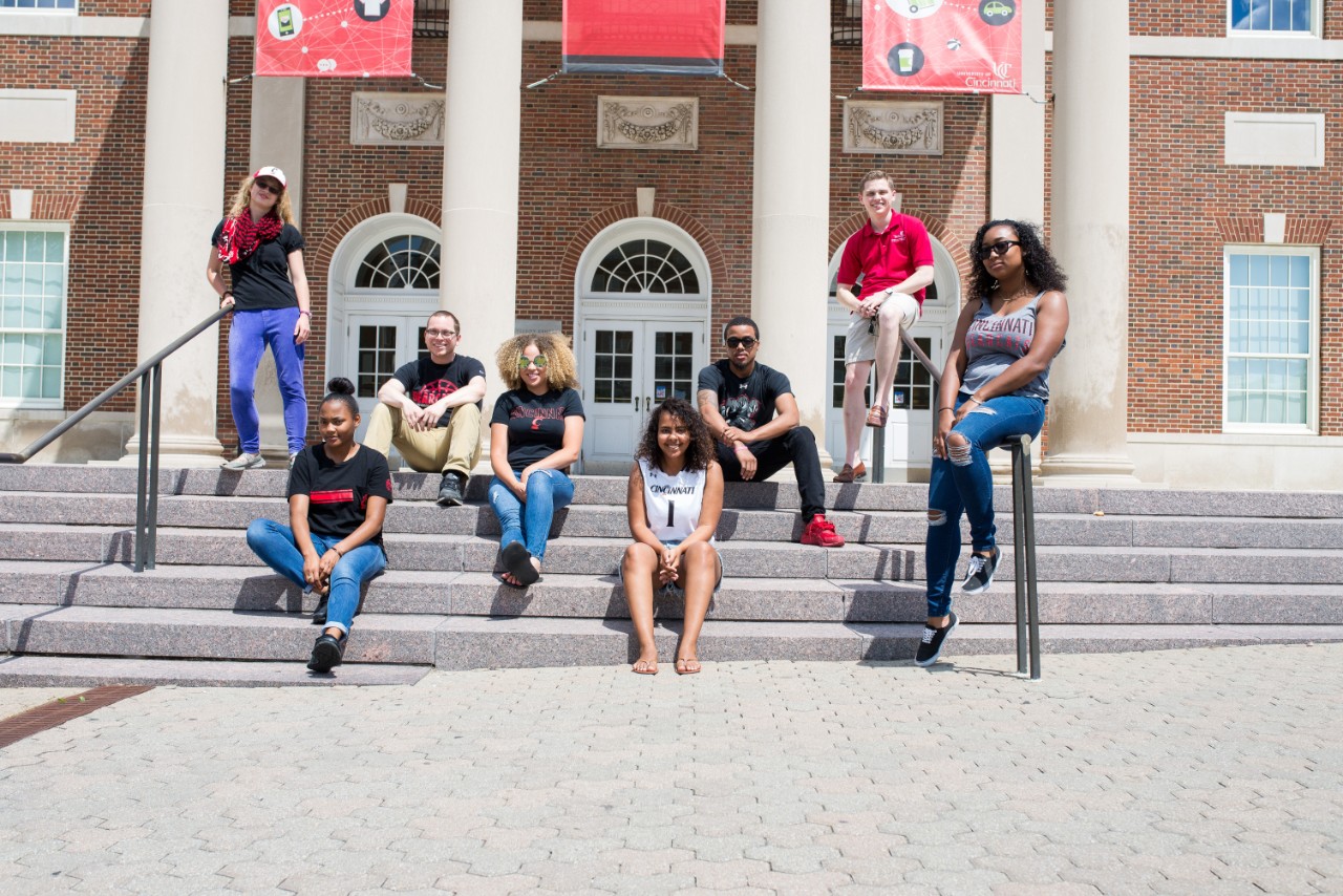 Group of UC students on TUC steps