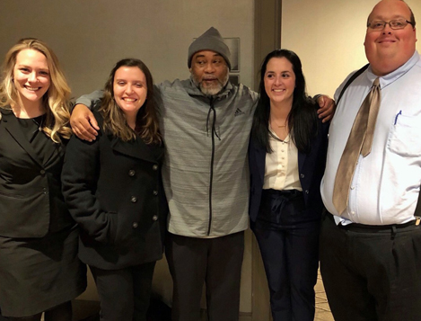 Members of the Ohio Innocence Project (OIP) with Charles Jackson