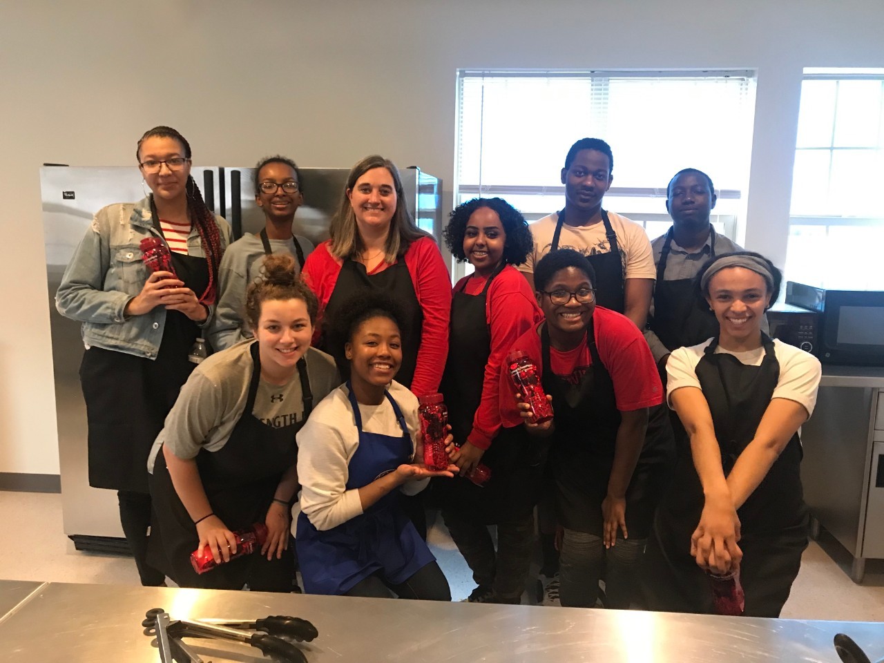 Gen-1 students posing with the First Lady