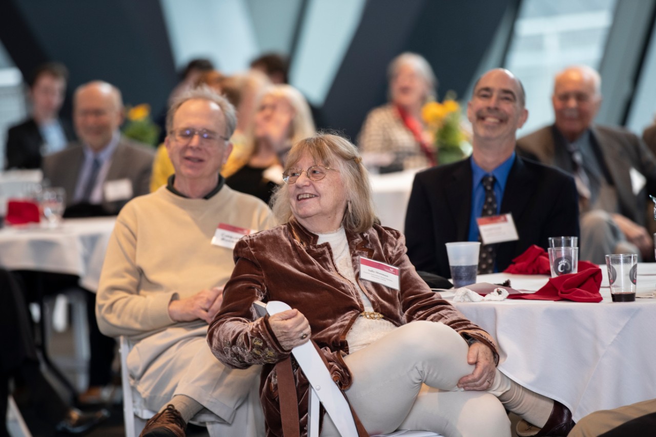 A candid photo of a table of Emeriti members at the annual luncheon in May 2022