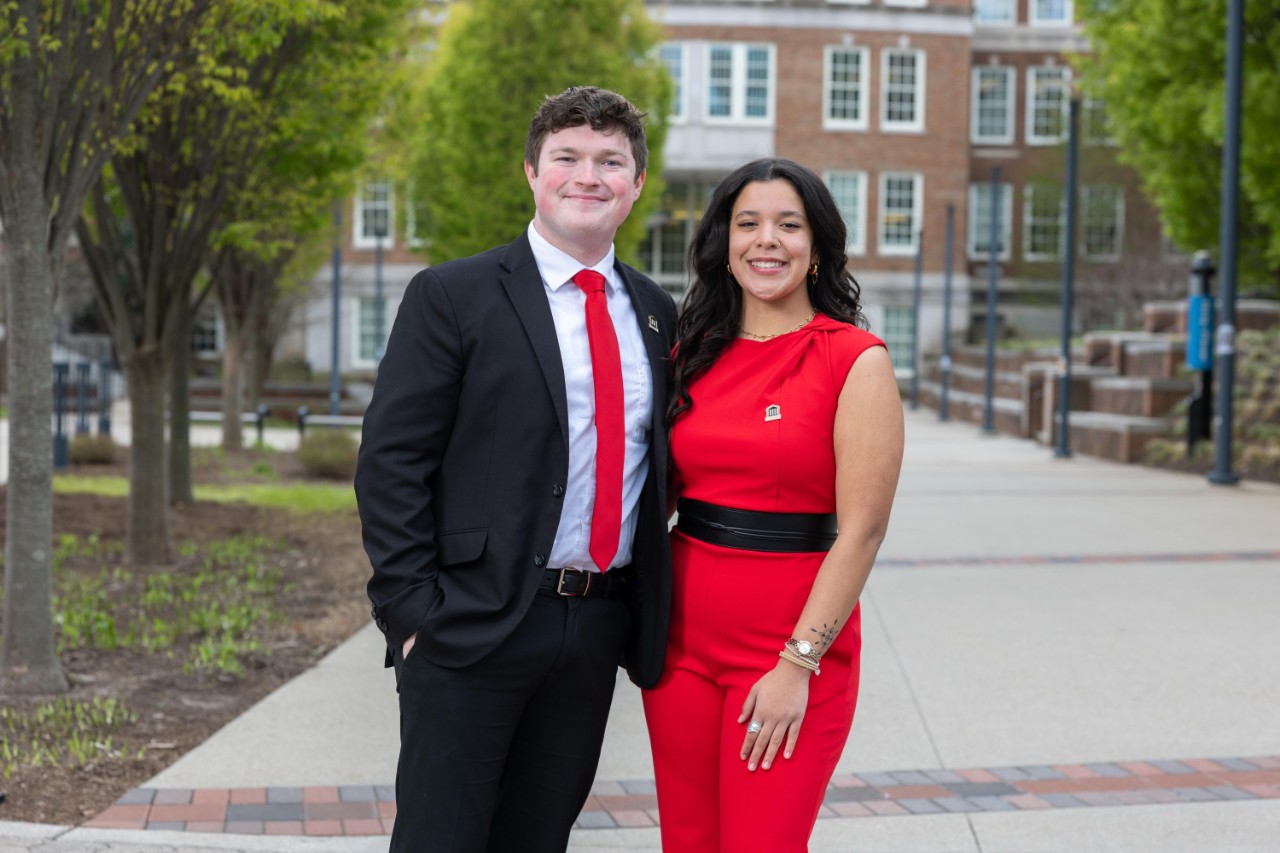 UC's newly elected Student Body President Joshua Copley and Student Body VP Wilaini Alicea