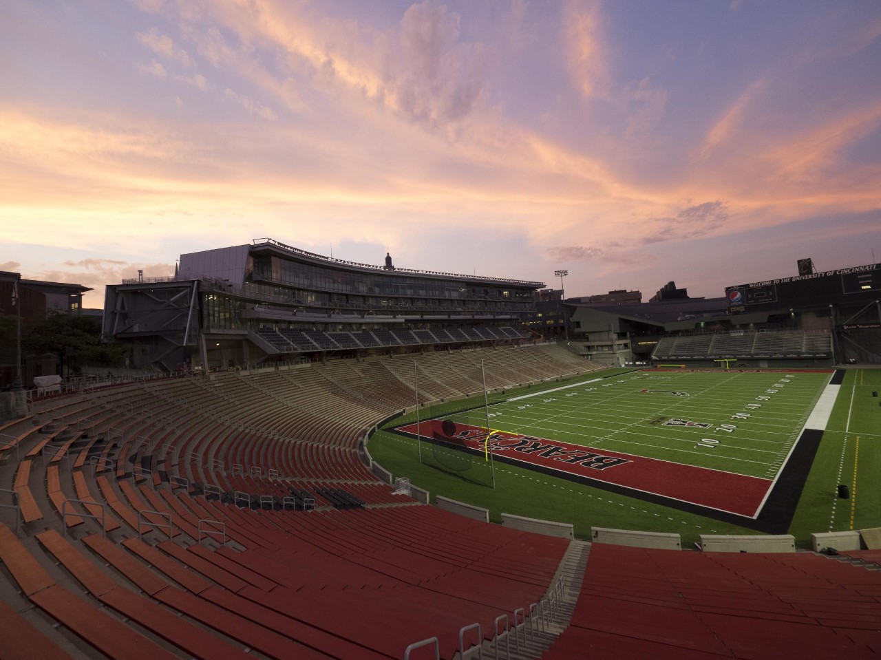 Nippert Stadium at Sunset