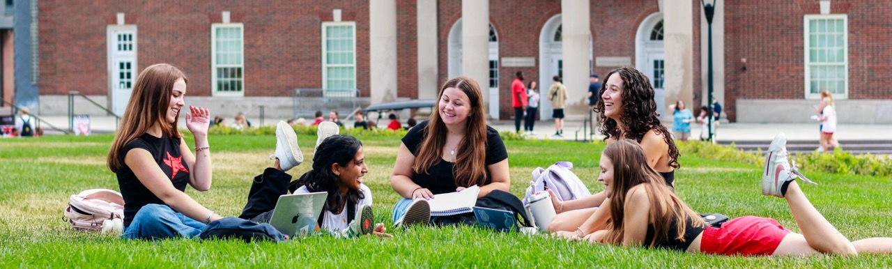UHP students studying on Bearcat Commons