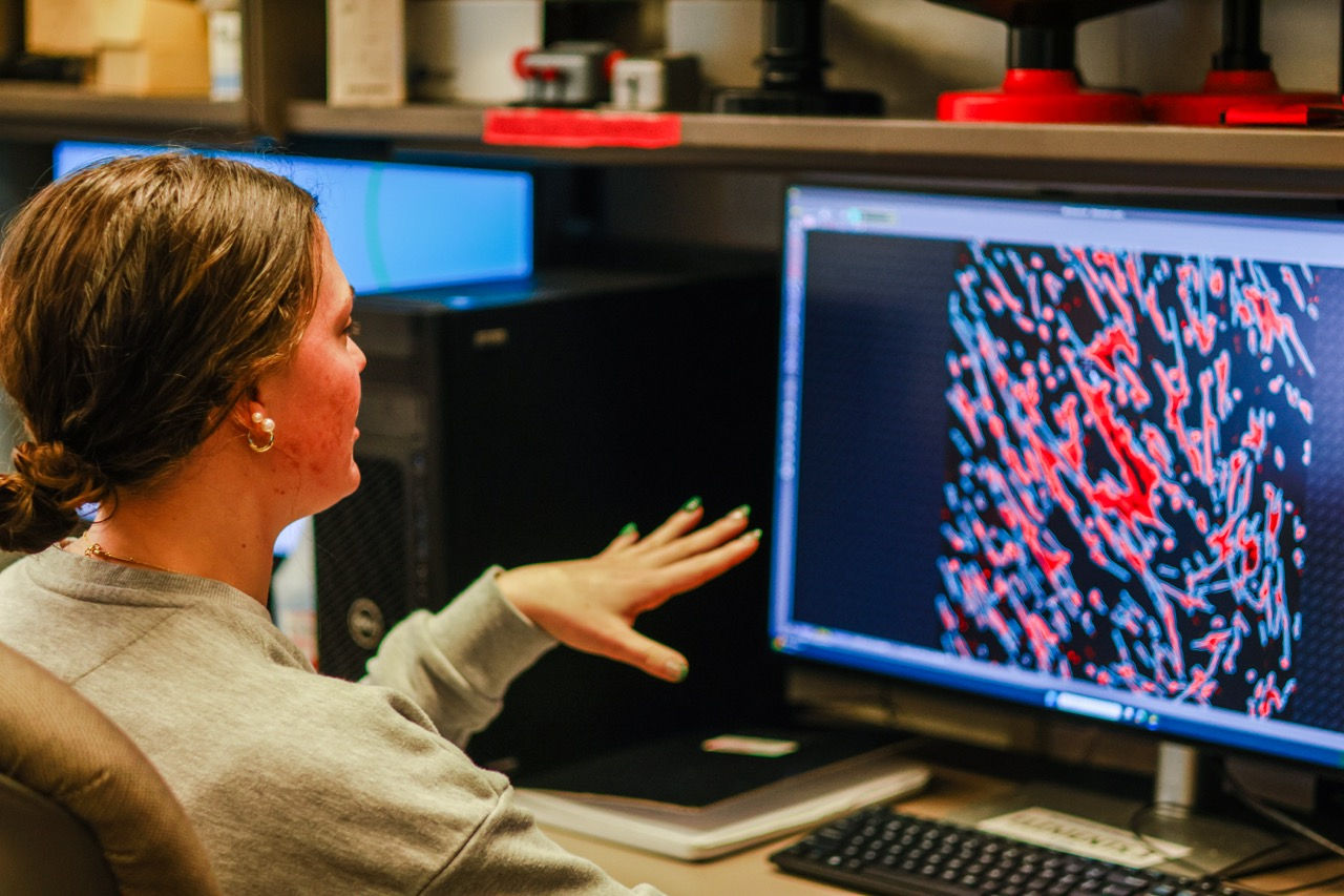 Student Presenting Research