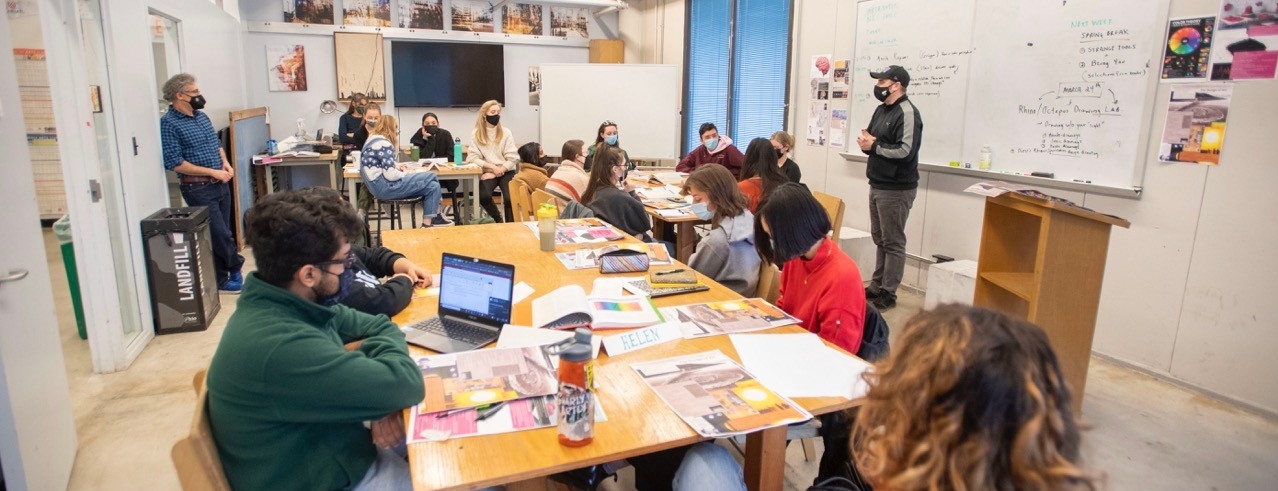 UC students shown here in professor Kris Holland class at DAAP Thursday March 10, 2022. Photo by Joseph Fuqua II 