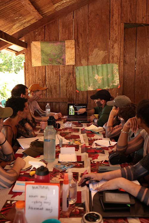 Students attending a community lecture