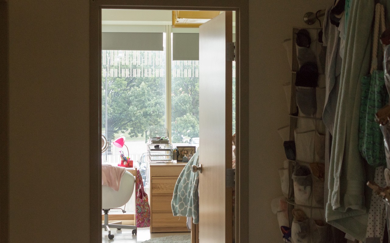Closet outside of bedroom in Morgens Hall