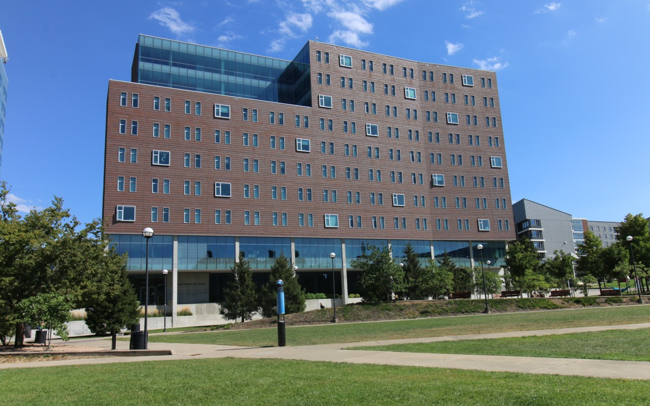 Exterior of Marian Spencer Hall.