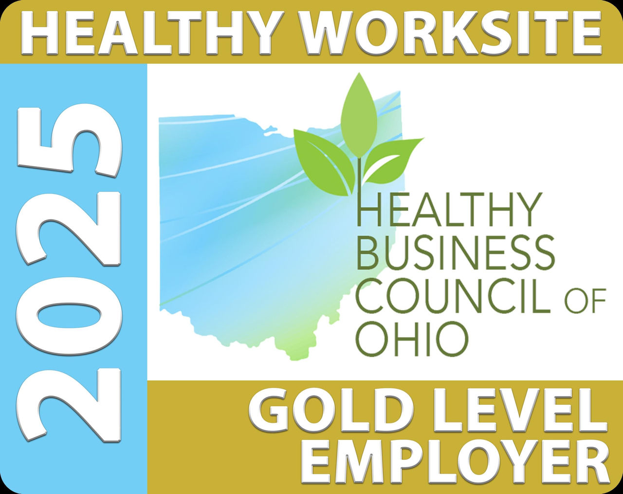Healthy Workplace 2025 Gold Level Employer Badge