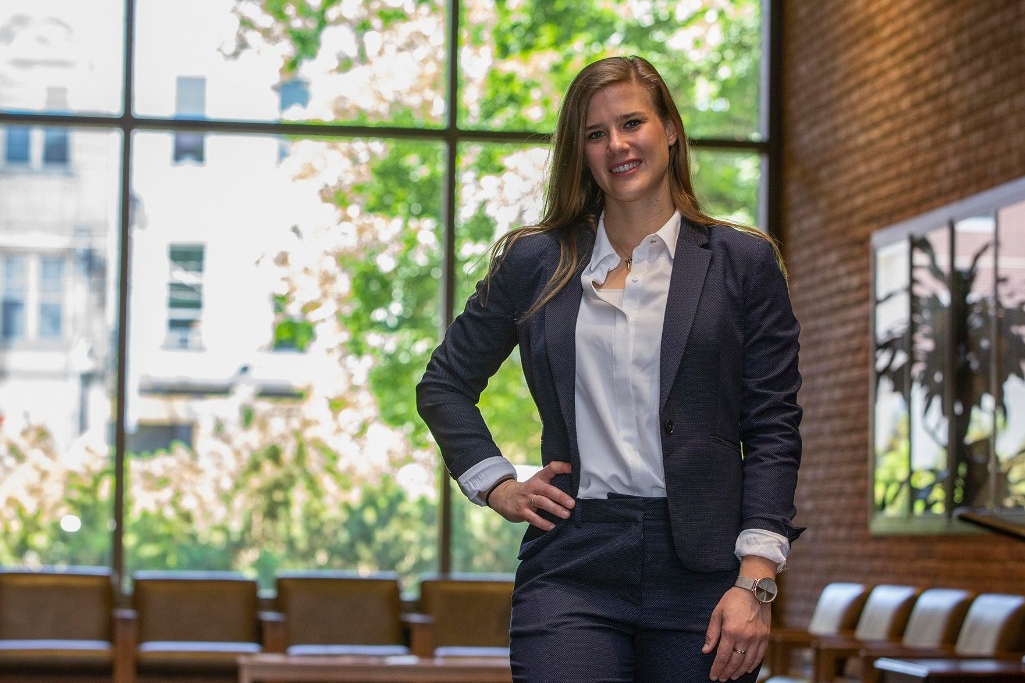 Natalia Trotter, UC student Urban Morgan Inst shown here at the College of Law. UC/ Joseph Fuqua II
