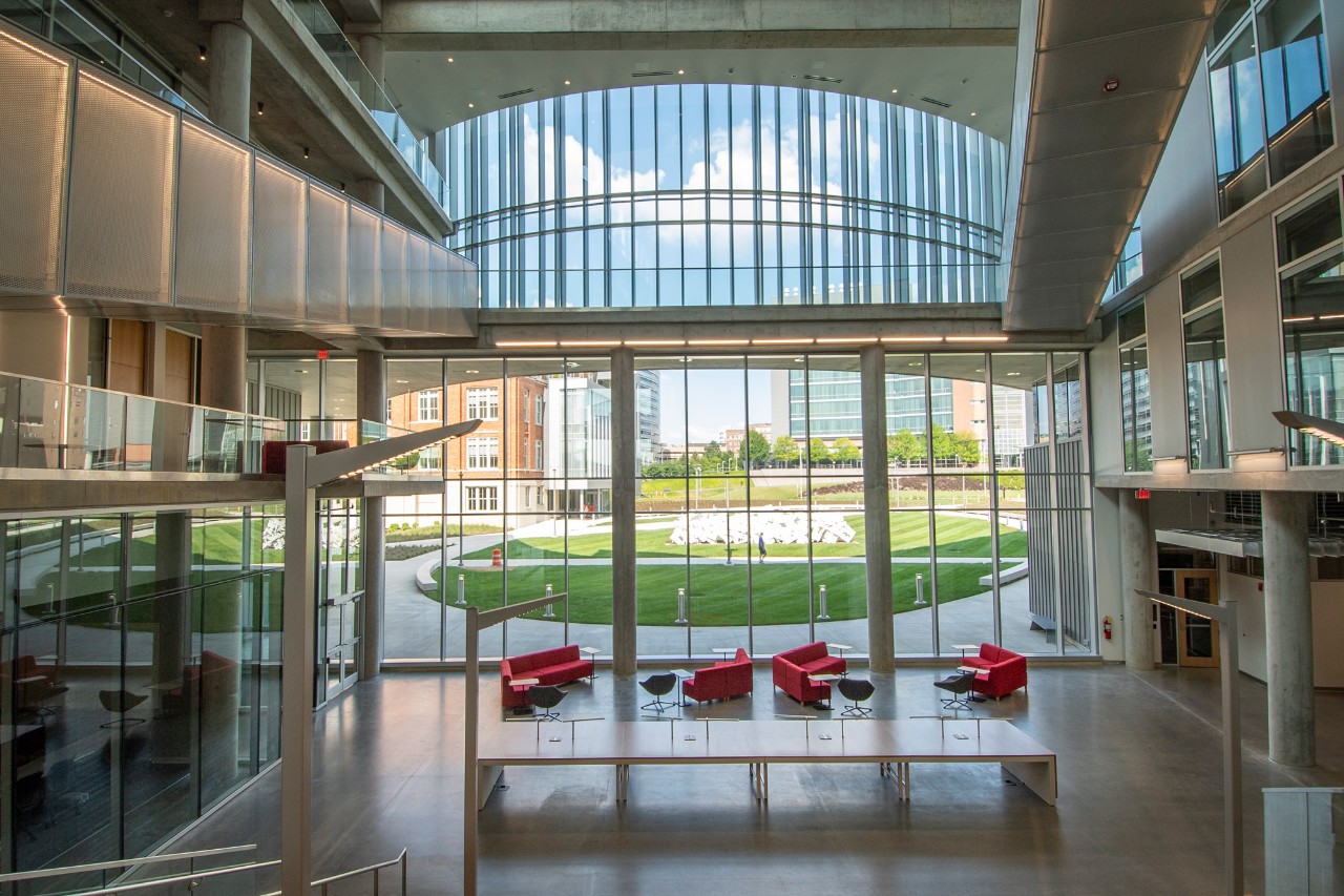 Interior of the new College of Allied Health Sciences building