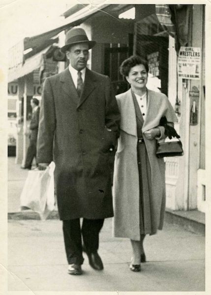 Black and white photo of Donald and Marian Spencer