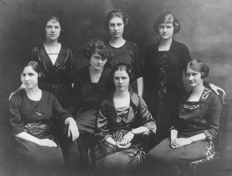 Black and white photo of first women co-ops
