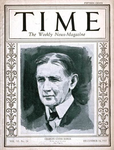 Charles G. Dawes on the cover of Time magazine