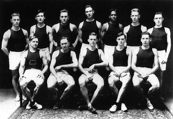 Ralph Belsinger and track team portrait