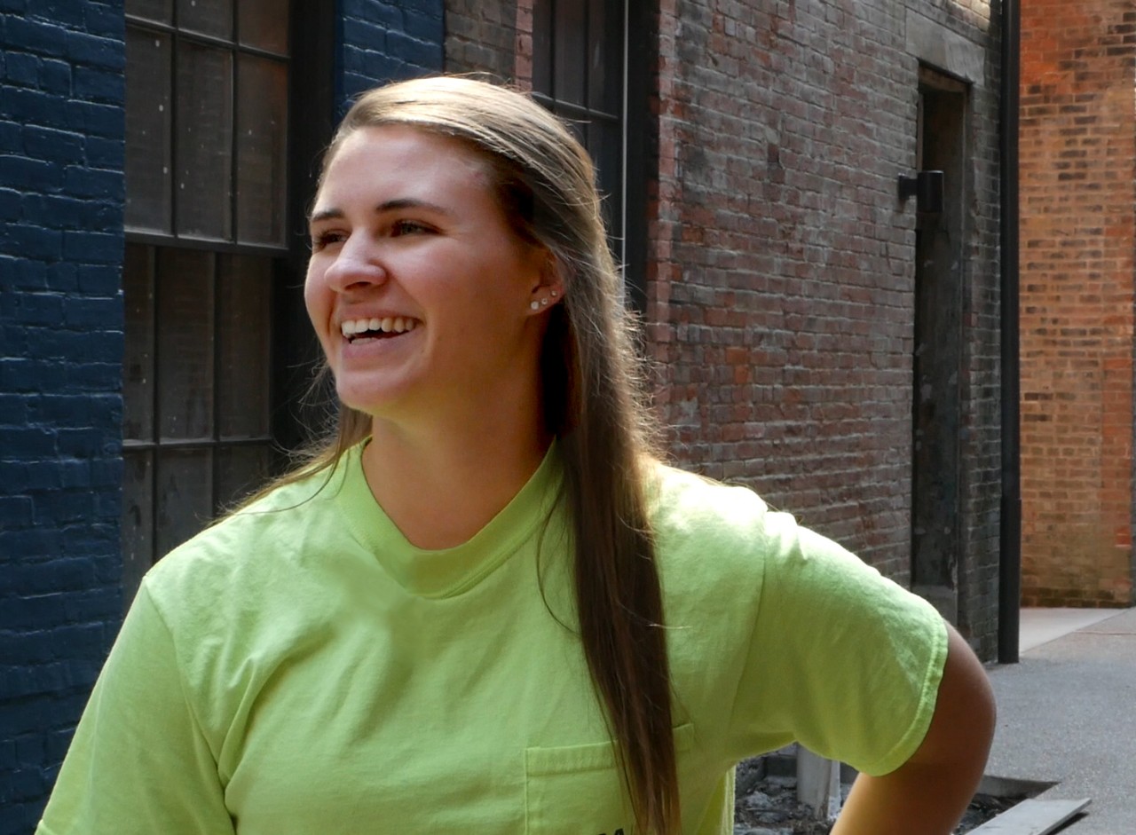 Swisher on site laughing