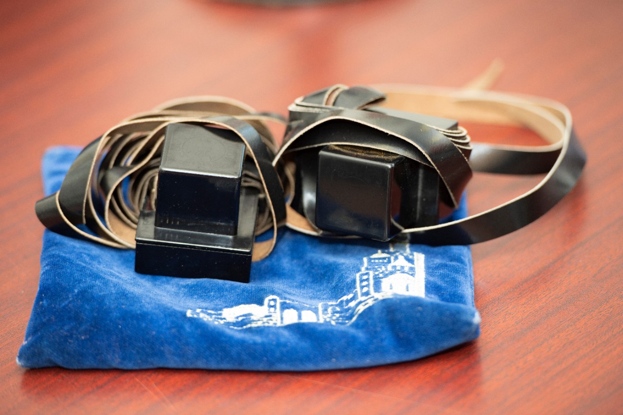 Jack Rubinstein, MD, with layman's Tefillin.