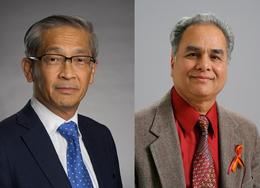 Side by side portraits of University of Cincinnati professor Jay Lee and University of Toledo professor Vijay Goel.
