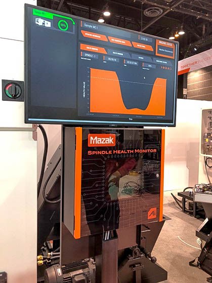 monitor attached to mazak machine