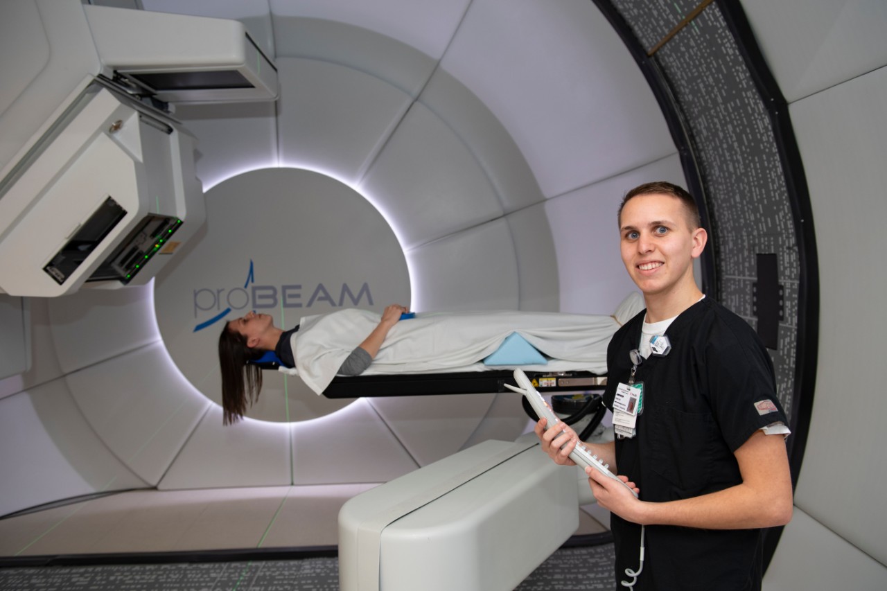 Andrew Porter at the Proton Therapy.