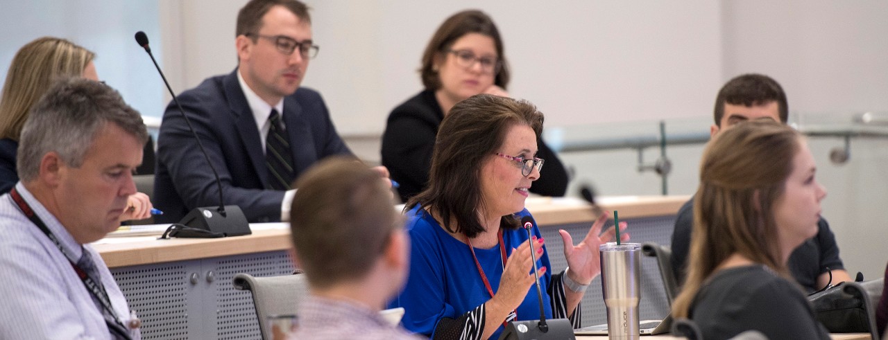 Opioid Task force meeting: Jill Boone, center