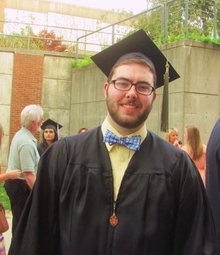 Bill Waldeck in his cap and gown from his 2014 graduation