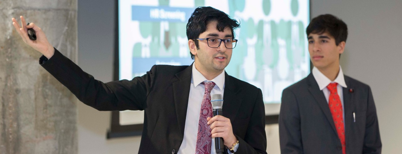 Two UC students present their business idea