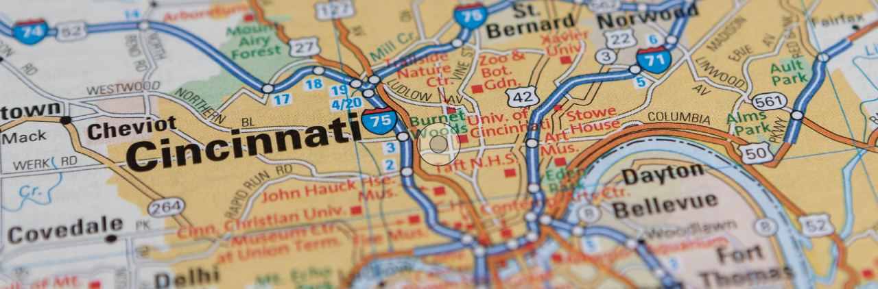 Map of Cincinnati