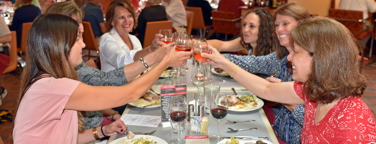 photo of a food and wine paired meal