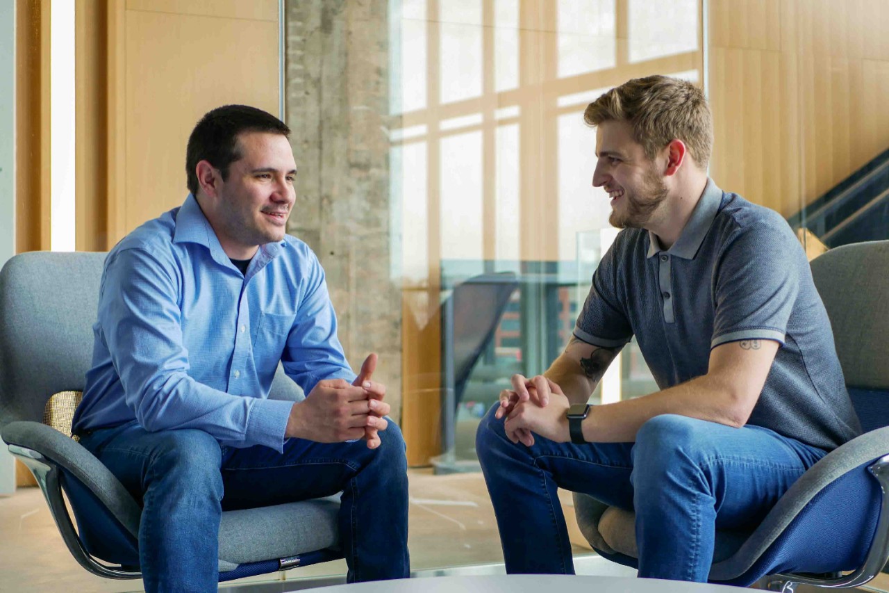 Mace and Brunton explaining