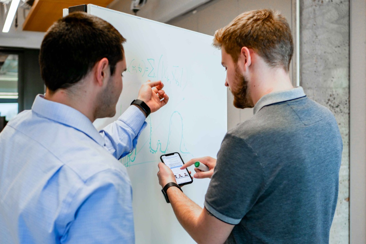 Brunton and MAce draw on draw erase board