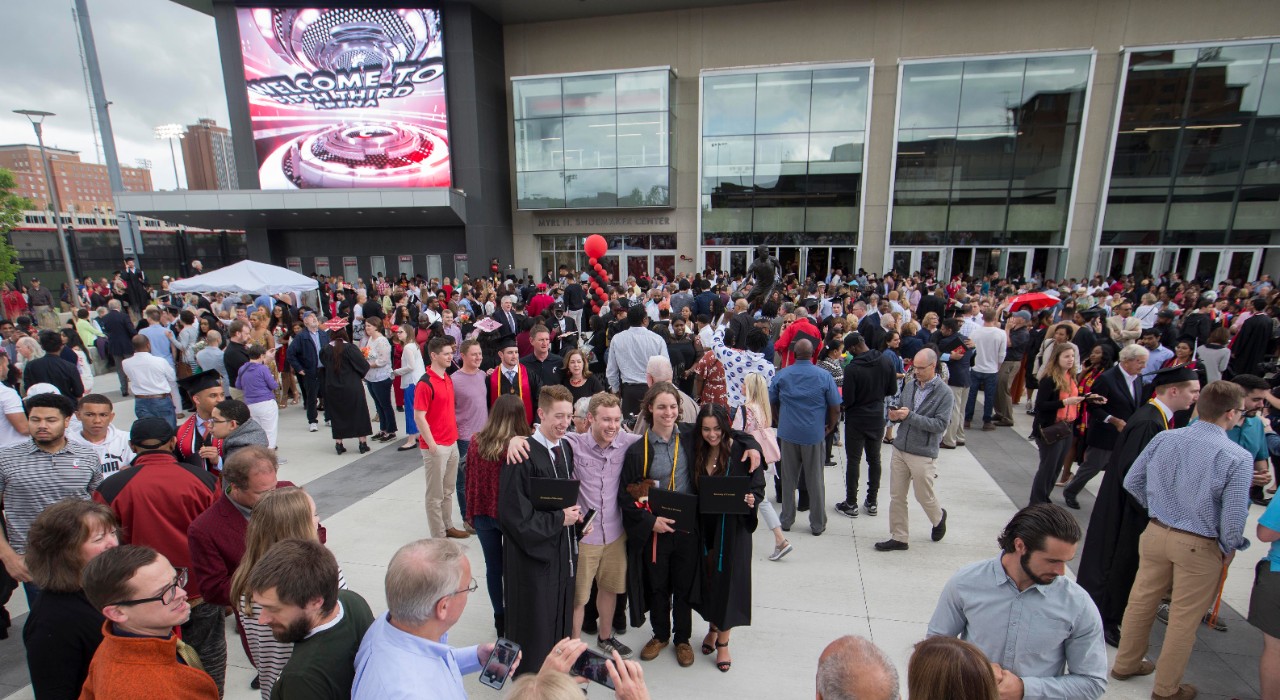 University of Cincinnati president Neville G. Pinto, faculty staff, students and families enjoyed the 2 p.m. Spring Commencement Ceremony at Nippert Stadium Friday May 3, 2019. UC/Joseph Fuqua II
