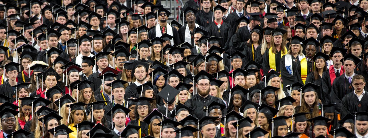 University of Cincinnati president Neville G. Pinto, faculty staff, students and families enjoyed the 2 p.m. Spring Commencement Ceremony at Nippert Stadium Friday May 3, 2019. UC/Joseph Fuqua II
