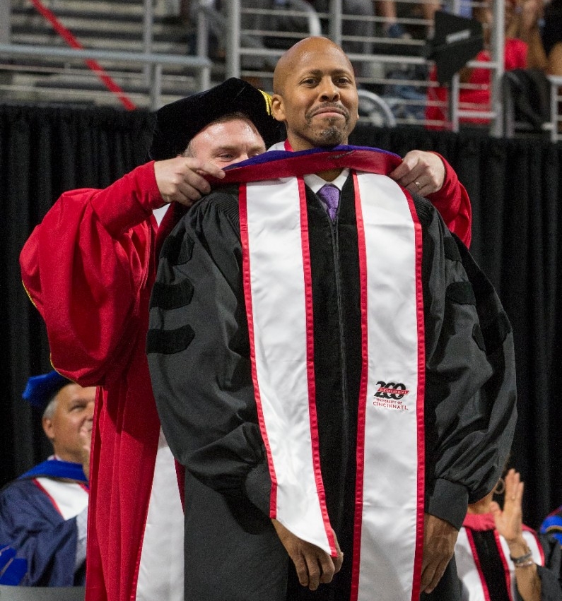 University of Cincinnati president Neville G. Pinto, faculty staff, students and families enjoyed the 2 p.m. Spring Commencement Ceremony at Nippert Stadium Friday May 3, 2019. UC/Joseph Fuqua II