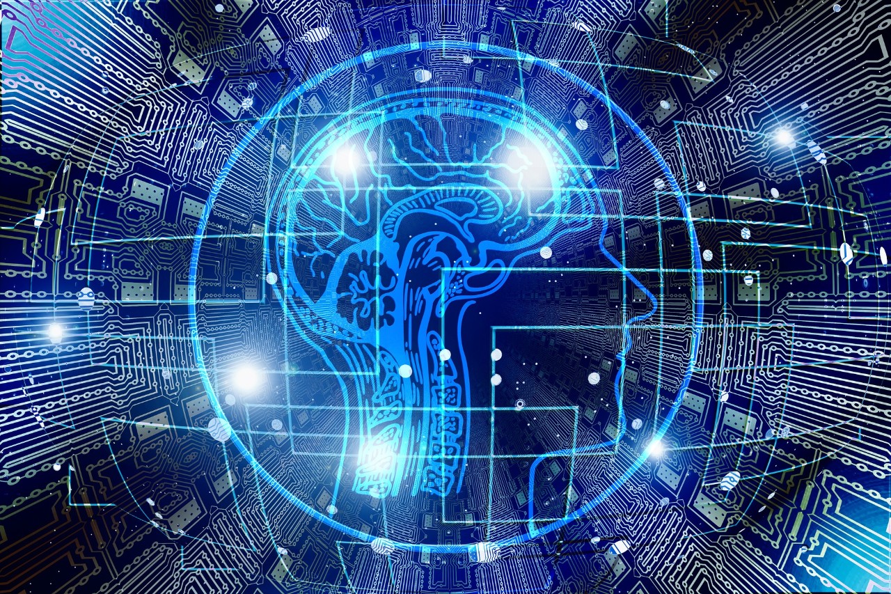Futuristic image of network connections and the brain