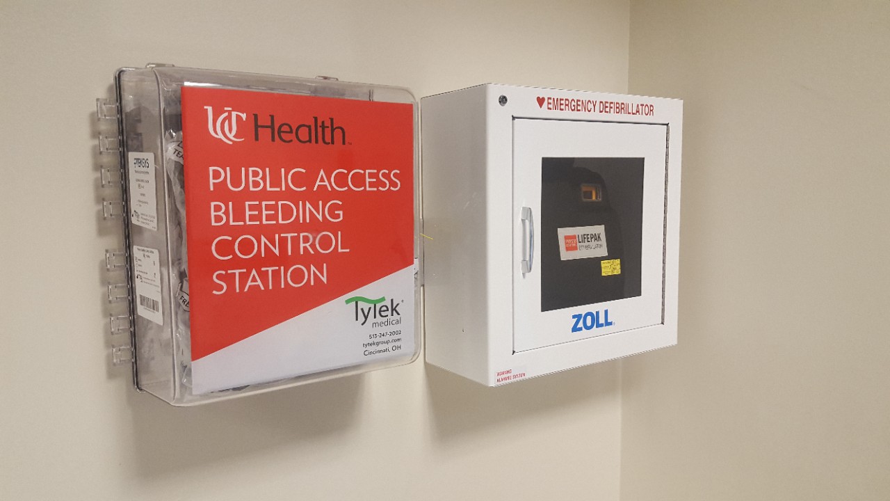 A wall-mounted bleeding control kit