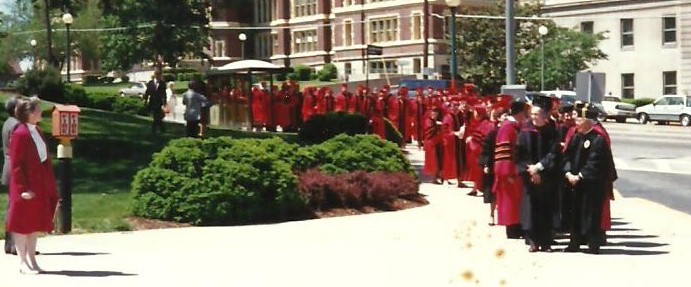 Class of 1989 lining up