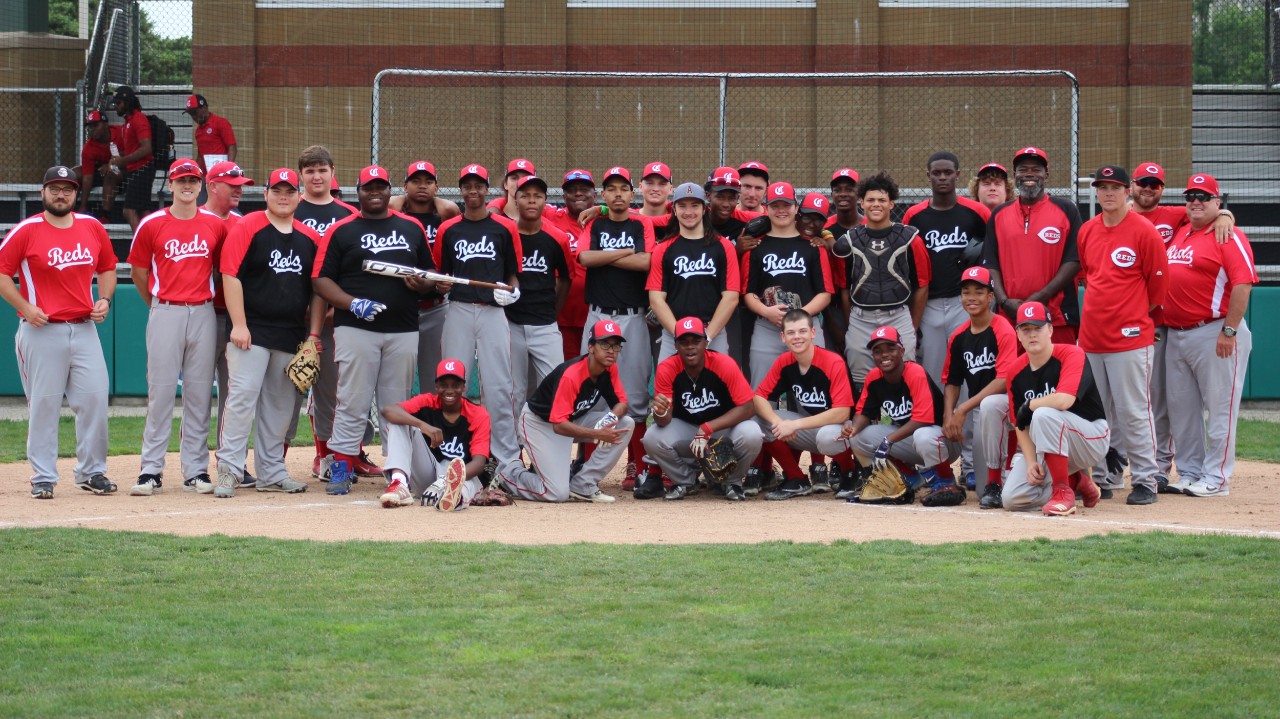 2019 Home Base boy's baseball team at the Cincinnati Reds Youth Academy.