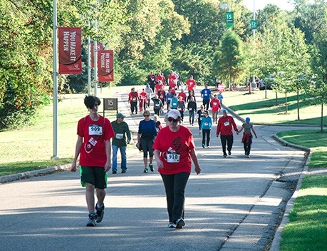 Participants walking at the UC Blue Ash Dash 5k