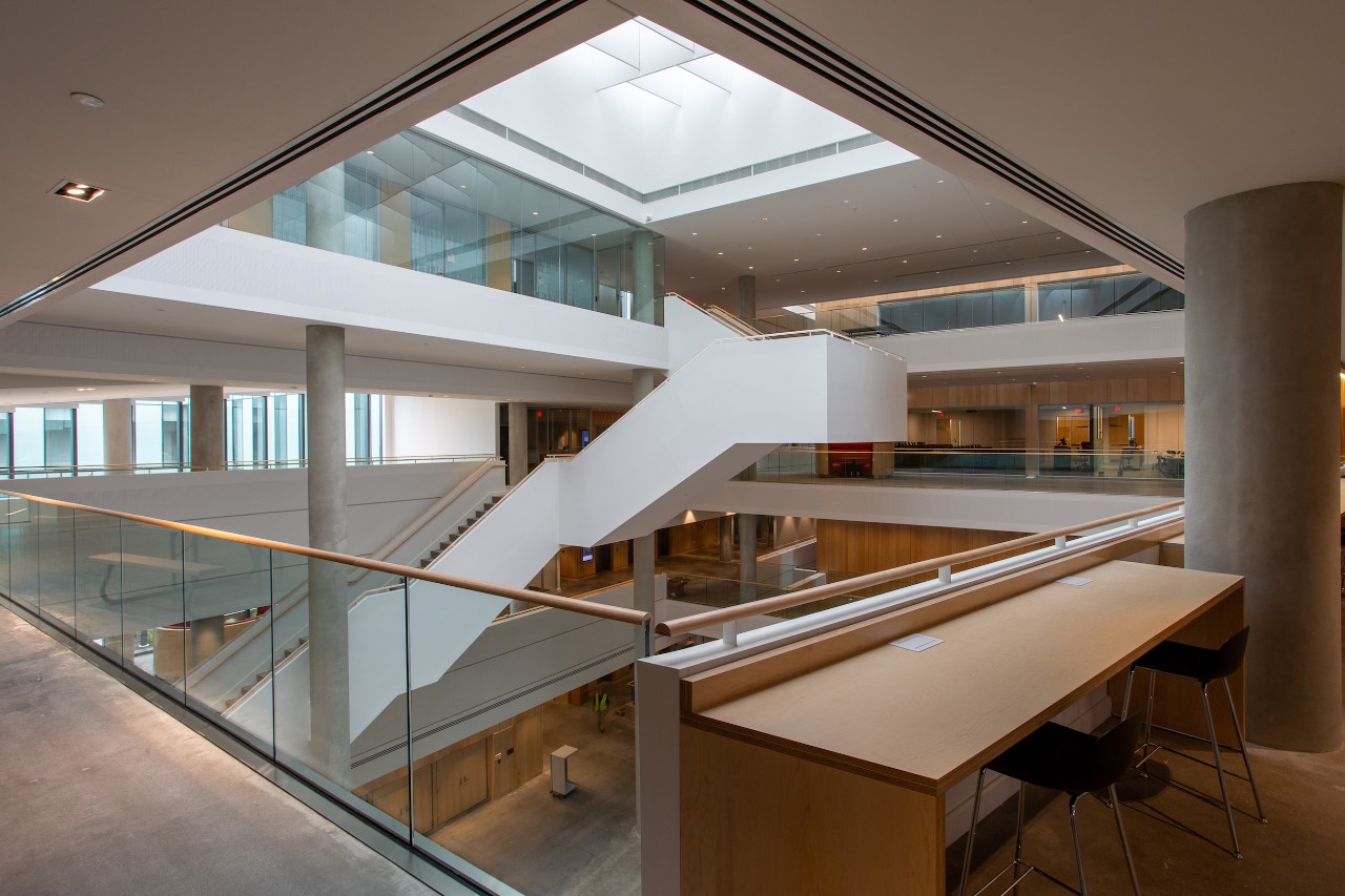 Interior view of the new Lindner College of Business.