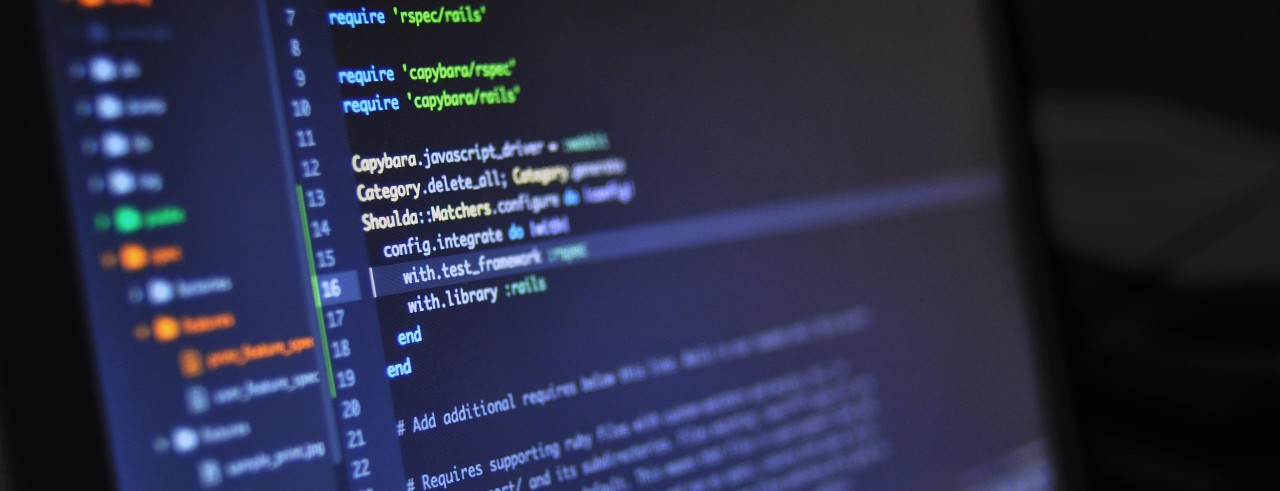 a computer screen with programming code on display