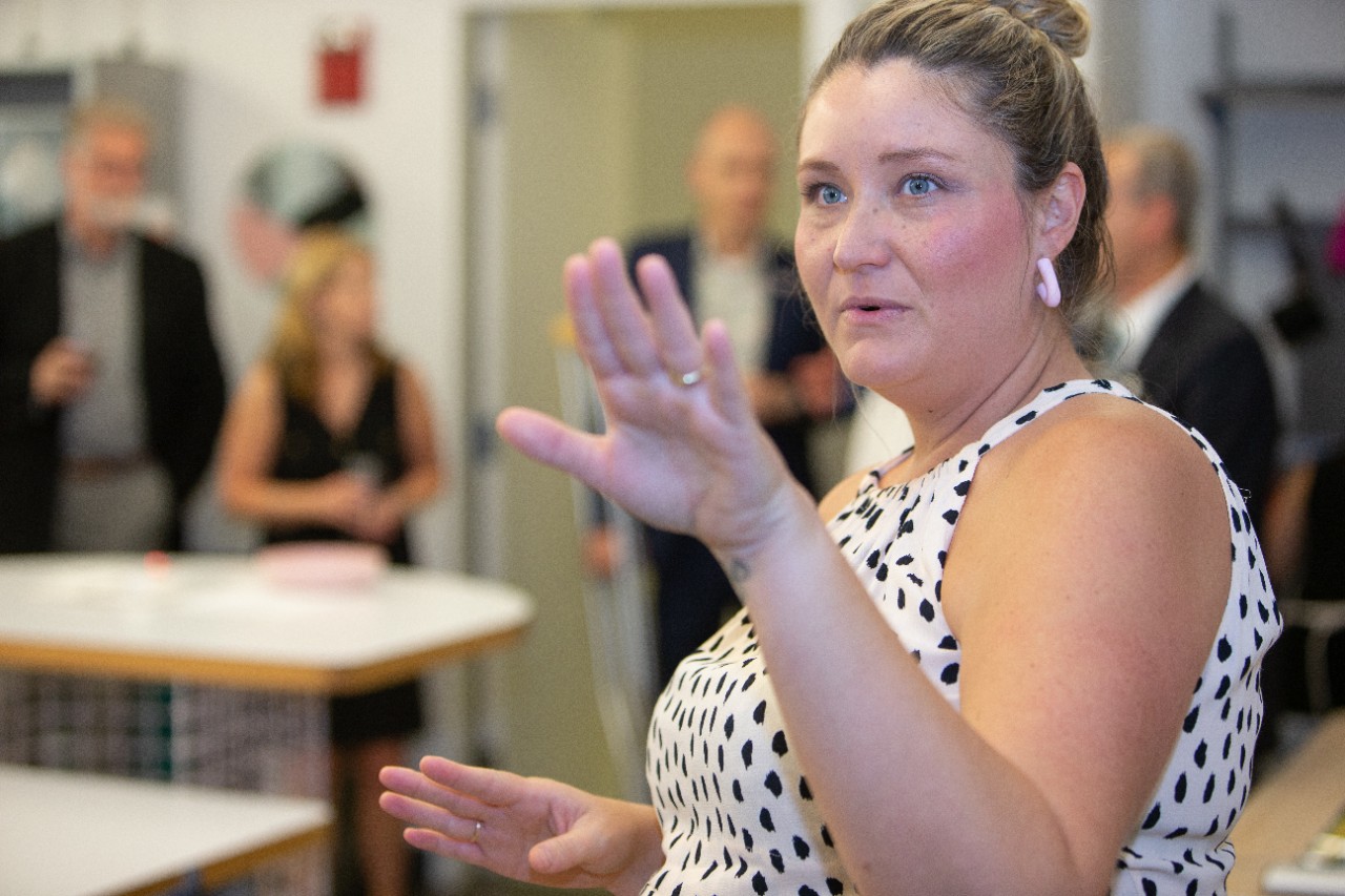 Ribbon cutting ceremony of DAAP School of Design Fashion Technology Center.