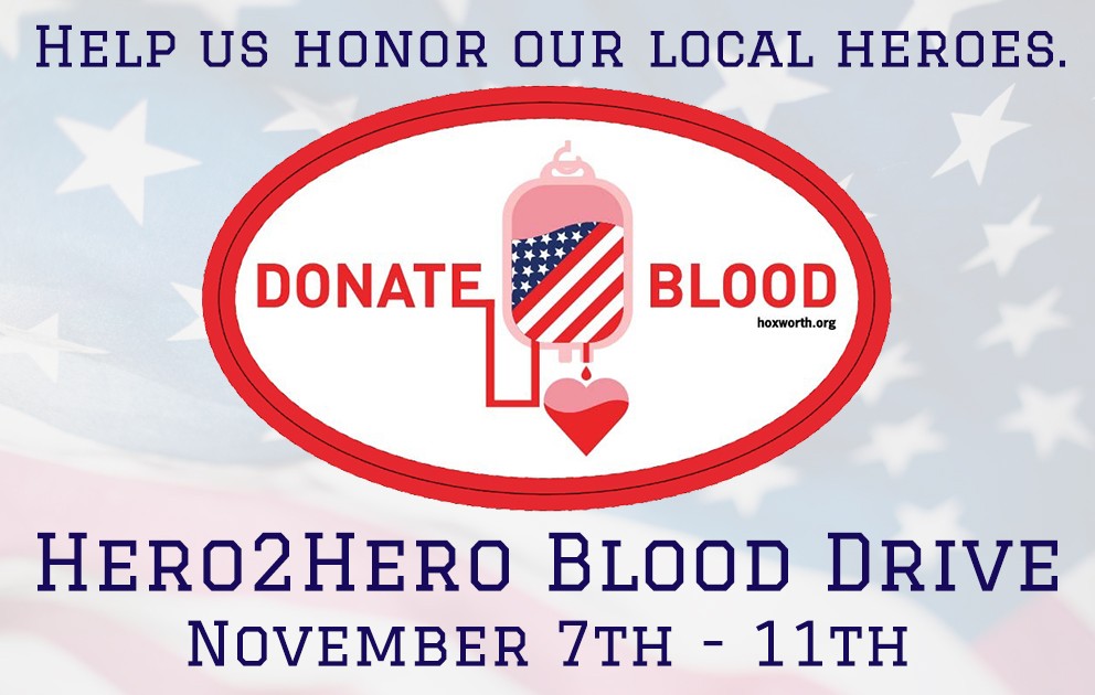 Commemorative car decal over American flag background, reading "Help us honor our local heroes"