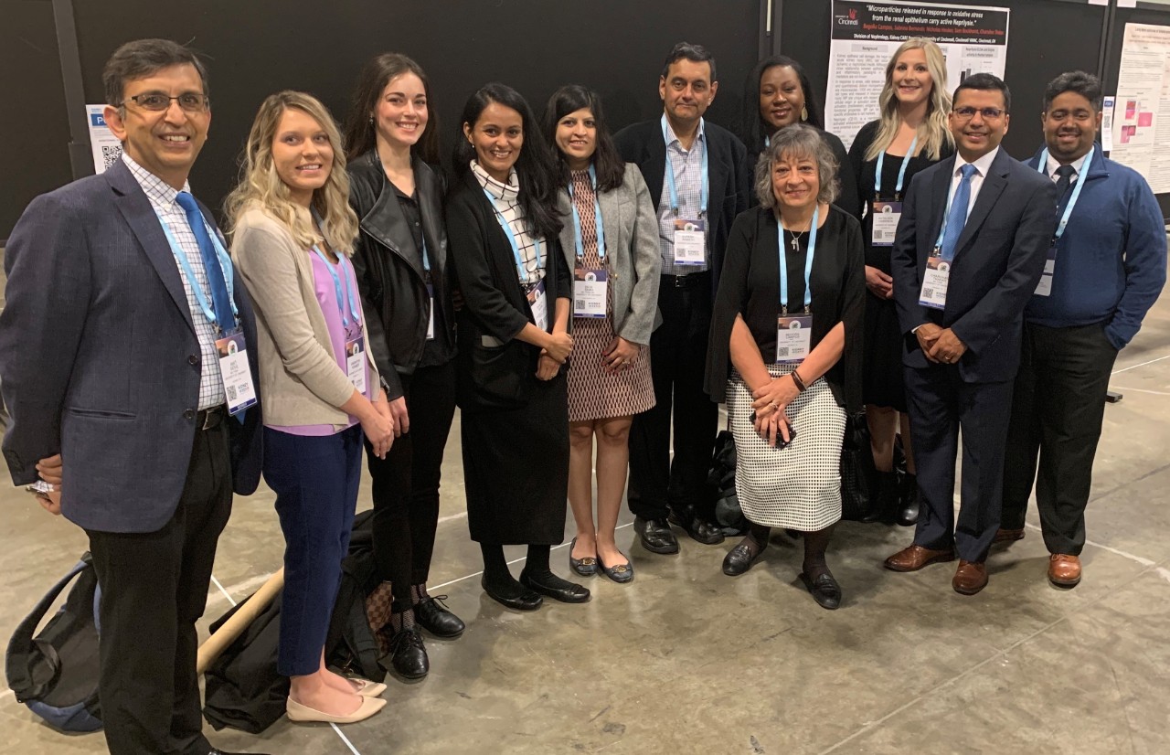 Members of the nephrology team posing for a photo