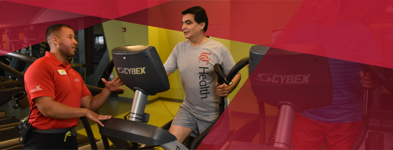 Workout on a stair climber