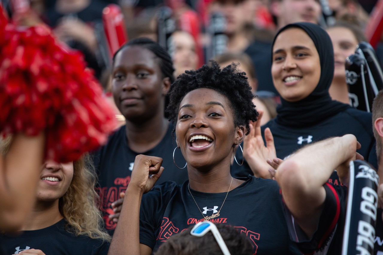 The football team defeated UCLA at Nippert Stadium.