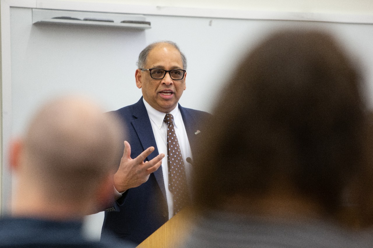 Mental Health Champions launch event, where faculty and staff gather to discuss mental health issues students may face.