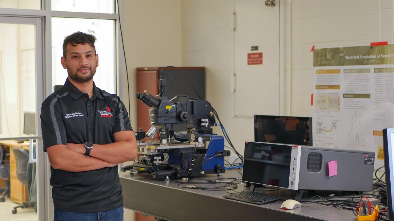 Abhijeet Barua in the lab