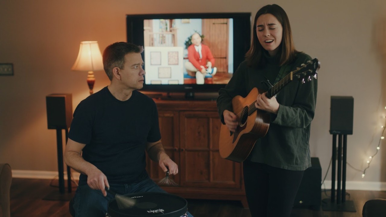 Dr. Michael Holliday and his daughter Abby use music and humor to stay upbeat in the midst of COVID-19.